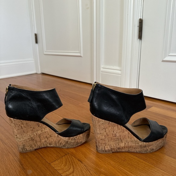 Nine West Black Wedge Sandals - Picture 4 of 8